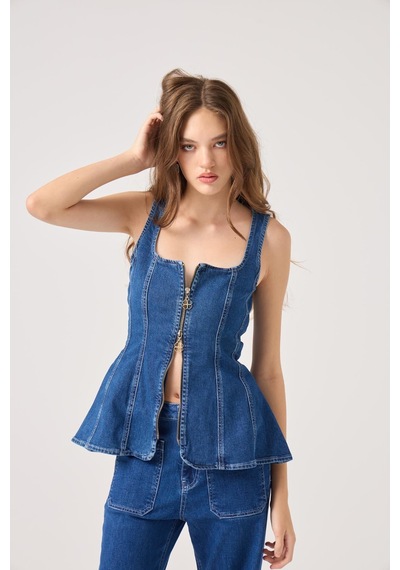 Holly Lolly Belden Oturmalı Tiara Jean Büstiyer Mavi
