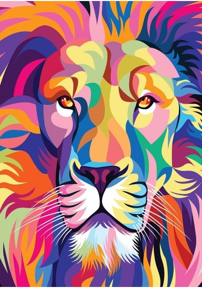 Nova 1000 Parça Renkli Aslan Portresi Puzzle