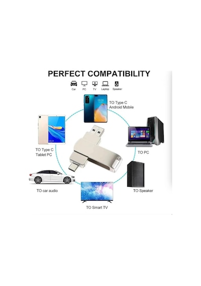 2 In 1 Çift Taraflı Type-c Usb 2.0 Metal Usb Bellek
