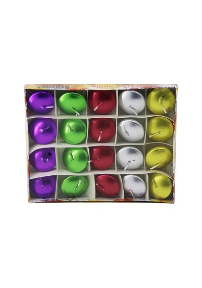 20pcs Suda Yüzen Mum Beyaz - Renkli Bx40