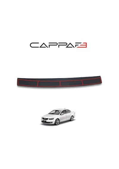 Skoda Octavia 2013 Yılı Ve Sonrası Uyumlu Arka Tampon Eşiği Parlak