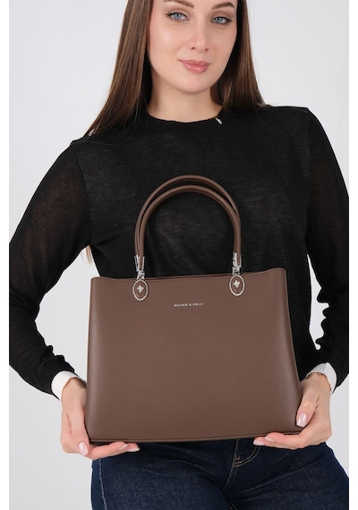 Silver Polo Sp1234 Kadın El Çantası Cilt Kahve-kahve