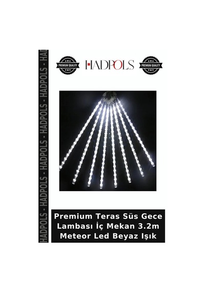 Premium Teras Süs Gece Lambası İç Mekan 3.2m Meteor Led Beyaz Işık