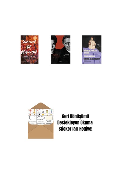 Mandarinler + J. P. Sartre İle Söyleşiler + Konuk Kız + Okuma Sticker'ları