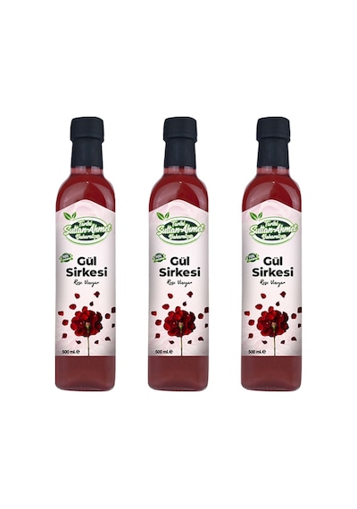 Gül Sirkesi 3x500 Ml %100 Katkısız Doğal Özel Üretim