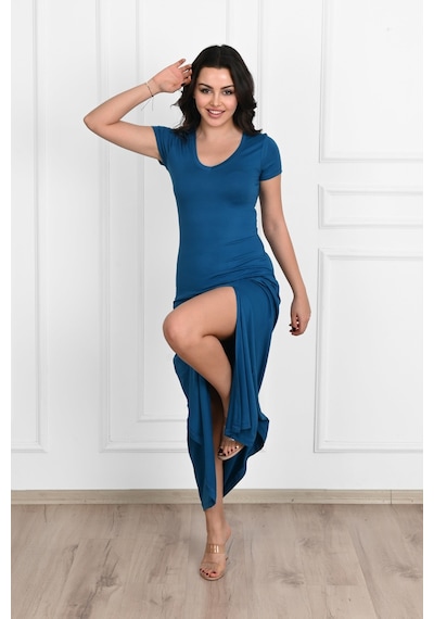 Koza Butik Kadın Yırtmaç Detaylı Elbise 5174-23 001