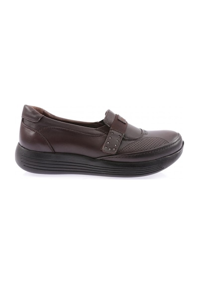 Dgn 1035-23y Kadin Dolgu Taban Cirtli Comfort Ayakkabi 1035-1506-R0685 Kahverengi