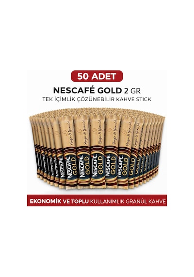 Kahve Gold 2 Gr 50 Adet Tek İçimlik Stick Çözünebilir Granül Kahve Toplu Paket