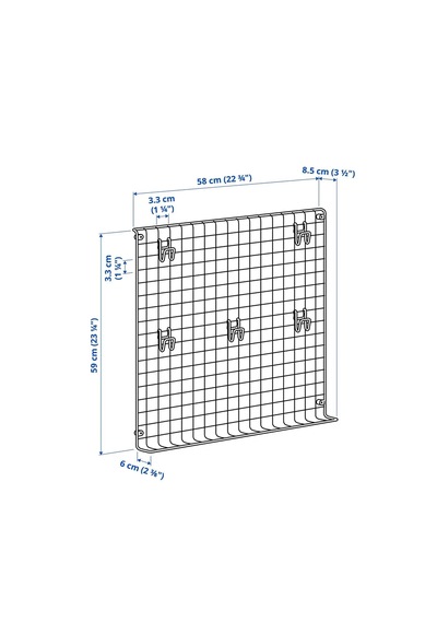Ikea Grejıg Çok Amaçlı Duvar Paneli, Gri, 58x59 Cm Ikea Grejıg Çok Amaçlı Duvar Paneli, Gri, 58x59 Cm