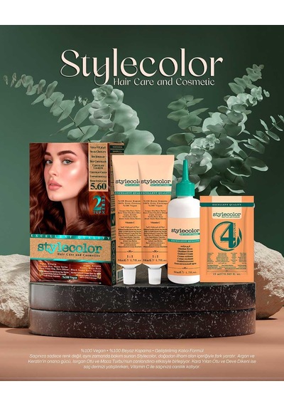 Stylecolor Bitkisel İçerikli Vegan Krem Saç Boyası 5.60 - Sıcak Çikolata