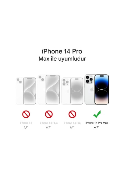 Apple Uyumlu iPhone 14 Pro Max Şeffaf Magsafe Kılıf Safe Şeffaf