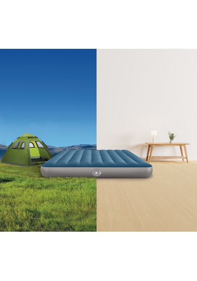 Intex Çift Kişilik Şişme Yatak - Queen Single-high Çıkarılabilir Şarjlı Pompalı 152x203x25cm Mavi
