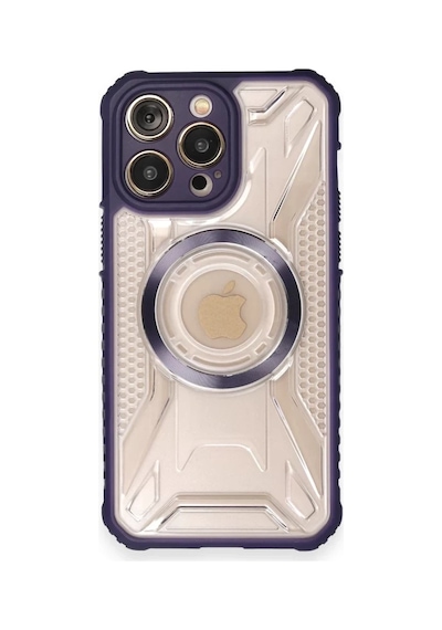 Apple iPhone Uyumlu  12 Pro Max Uyumlu Kılıf Prag Magneticsafe Kapak - Derin Mor