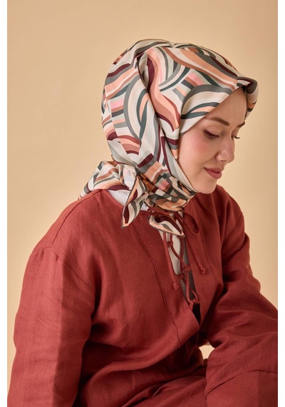 Silk Home Twill İpek Eşarp 11471-39 Bordo, Pembe, Su Yeşili, Beyaz