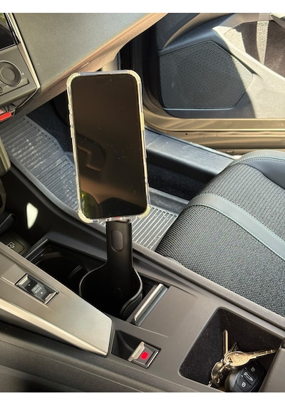 Peugeot 408 İçin Uyumlu Orta Konsol Bardaklık Telefon Tutucu Ayarlanabilir Siyah