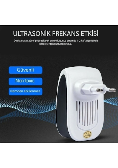 Pest Reject Elektronik Sesli Sonik Fare Haşere Böcek Kovucu