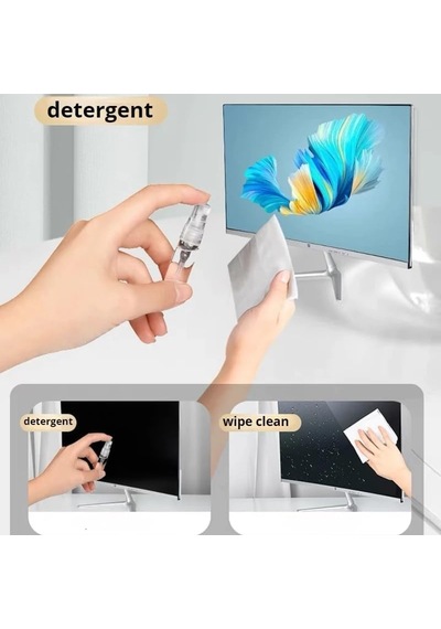 Promosyonca 7&apos Si 1 Arada Elektronik Temizleme Kiti, Klavye, Airpods Pro, Kulaklık, Laptop Ve Telefon İçin Fırçalı Temizleyici Set Pembe