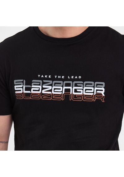 Slazenger PALLU I Erkek  Siyah Tişört