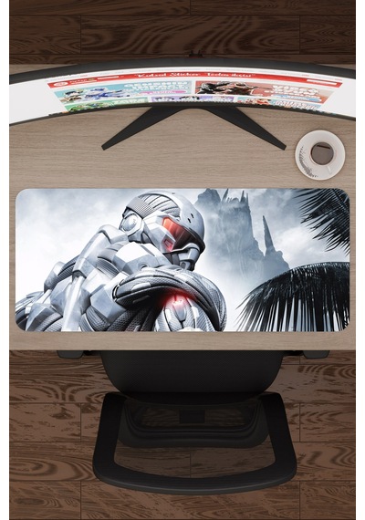 Crysis Kaymaz Dikişli Kauçuk Oyuncu Mousepad V3 - 70x30 Xl Gaming Mouse Pad Fare Altlığı