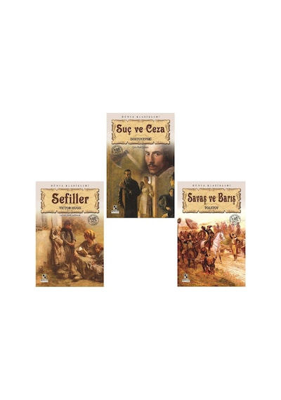 Anonim Savaş ve Barış - Suç ve Ceza - Sefiller Set 3 Kiap
