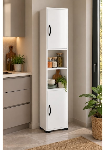 Sulorahome Beyaz Çok Amaçlı Mutfak Erzak Dolabı 35 Cm