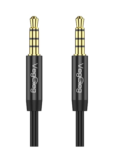 VegGieg 3.5mm Jack TRRS Hi-Fi AUX Mikrofon ve Ses Kablosu 3 Metre