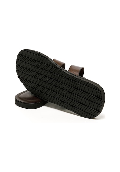 The Sandals Factory Dark Brown Sandalet Erkek M7897 The Sandals Factory Leather Upper Sandals Dark Brown