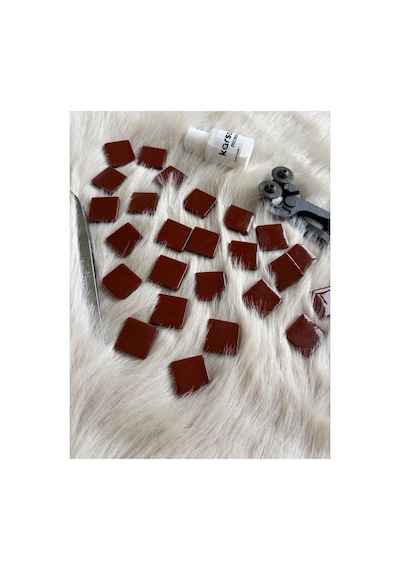 Sanatsal Mozaik Kahverengi 2,5x2,5cm Mozaik Sanatı Malzeme 100gr