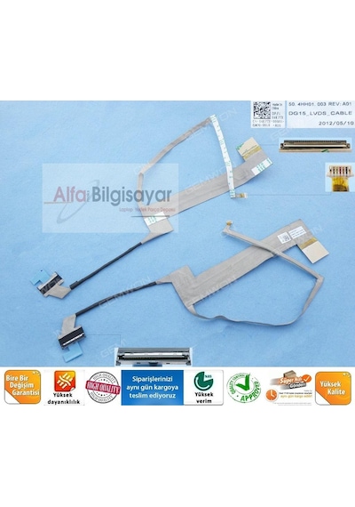 Dell Uyumlu Inspiron 15R N5010 Laptop Lcd Data Kablo Flex Lvds Cable Fl