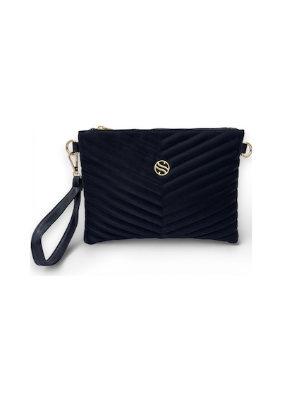 Sanmorris Kadın Siyah Renkli Saten Kumaş Ayarlanabilir Çapraz Ve El Askılı Portföy, Clutch Çanta Siyah