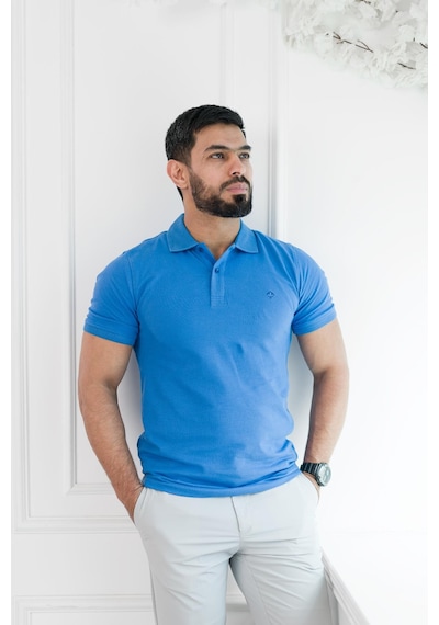 Paul Martin Polo Yaka Regular Fit T-Shirt Sax Mavısı