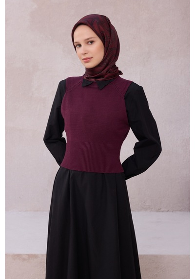 BELLİ Geometrik Desen İpek Twill Eşarp 4221d01 Bordo - 03