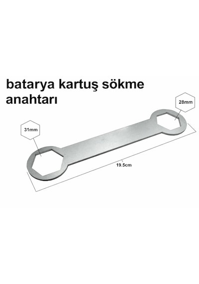 Eeyza Yapı Batarya Kartuş Sökme Takma Anahtarı Banyo Evye Lavabo Bataryaları