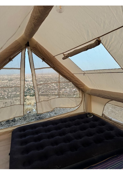 Çadır Dünyası 12 Kişilik Dev Şişme Kamp Çadırı - 400x300 Cm - 210 Cm Yükseklik Çok Renkli