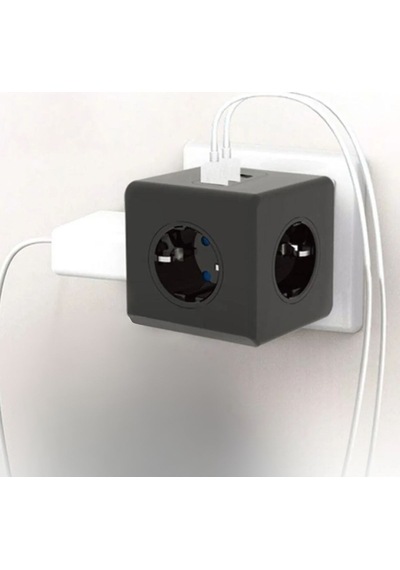 Buffer Isıya Dayanıklı Termal Akım Korumalı Ve Çocuk Korumalı 3 Priz Girişli 3 Usb Girişli Küp Priz Standart