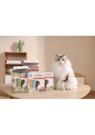 19041699-m-pets 4 Lezzet Karışık Kedi Creamy 40+8 Bedelsiz 48x15gr