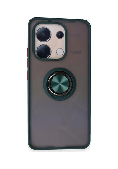 Uryport Xiaomi Redmi Note 13 4g Kılıf Montreal Yüzüklü Silikon Kapak - Yeşil