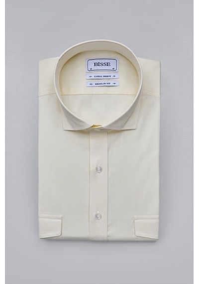 Bisse Alttan Birit Yaka Düğmeli Regular Fit Uk Gömlek Sarı Gmoka1224003 D17 Sarı