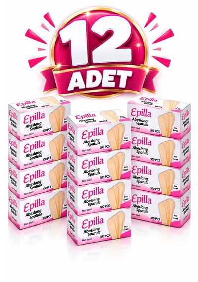 Epilla Abeslang Tahta Dil Basacağı Dil Çubuğu Ahşap Ağda Spatulası 12 X 100'lü