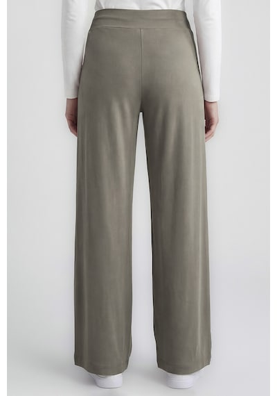 Koyu Bej Comfort Fit Geniş Paça Korsajlı Palazzo Kadın Pantolon - 94681