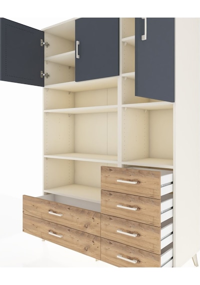 Hyperion Dolap 9 Raflı 6 Çekmeceli 3 Kapaklı 132x44x195 Aytaşı-antrasit/çam Antrasıt/atlas Çam Hyperion Dolap 9 Raflı 6 Çekmeceli 3 Kapaklı 132x44x195 Aytaşı-antrasit/çam Antrasıt/atlas Çam
