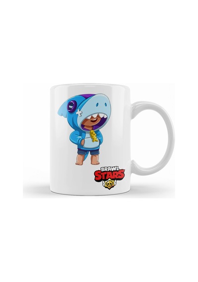 Brawl Stars Shark Leon Kupa Bardak Porselen No28082 Karışık