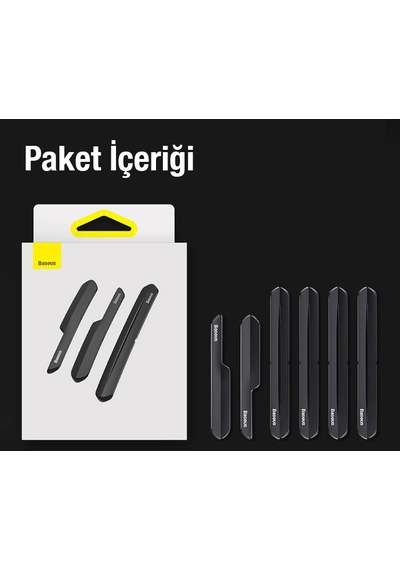 Baseus T-space 6 Parça Tesla Araç Kapı Çizik Önleyici Tampon Kor