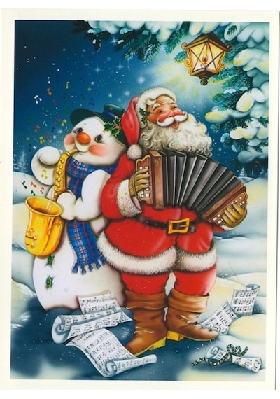 Kartpostal 5 Li Yılbaşı Noel Baba