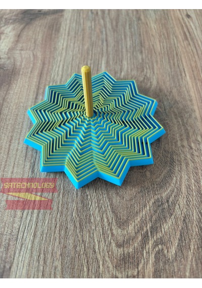 Hareketli Fidget Stress Yıldız Dönen Stres Oyuncağı, Dikkat Ve Odaklanma Oyuncağı Sarımavi