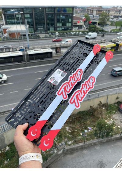 Türkiye Beyaz - Kırmızı Yazılı Özel Tasarım Pleksi Plakalık
