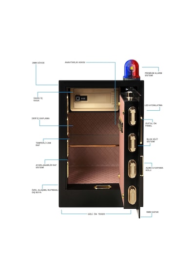 İnsafe ISC80YH Special Edition Ekstra Büyük Boy Çelik Para Kasası - Değerli Eşya ve Mücevher Kasası