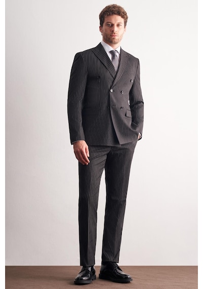 İmza Siyah Kırlangıç Yaka Çizgili Kruvaze 6 Drop Slim Fit Tam Astar Esnek Takım Elbise 1001255153 İmza Siyah Kırlangıç Yaka Çizgili Kruvaze 6 Drop Slim Fit Tam Astar Esnek Takım Elbise 1001255153