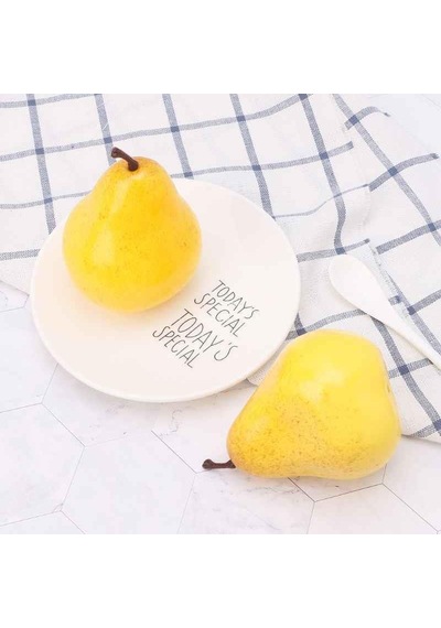 Yapay Meyve Sebze 6lı Paket Sarı Armut Doğal Görünüm
