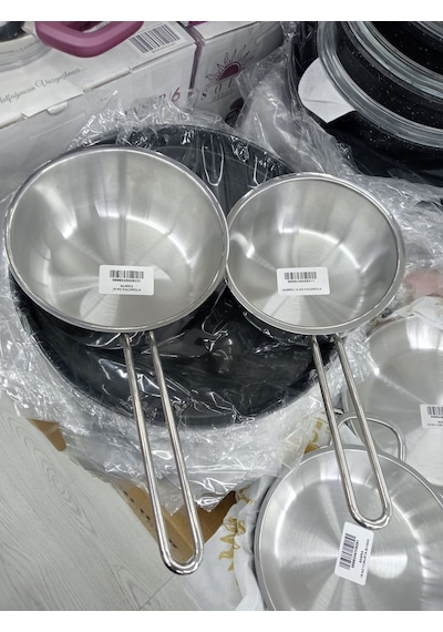2li Sütlük Derin Sos Tavası Sole 14 Cm Ve 16 Cm Kapsül Tabanlı Metalik